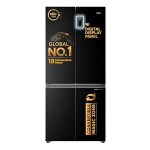 Haier 520 L 3 Star Lumiere Frost Free Triple Inverter French Door Side by Side Refrigerator (HRB-600EK, Ebony Black, Magic Convertible Zone, Deo Fresh Technology, 2026 Model)